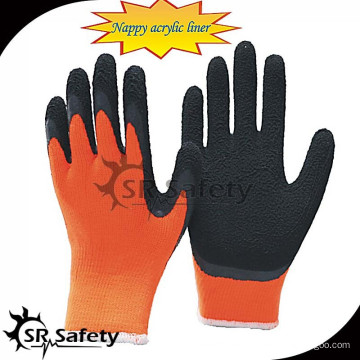 SRSAFETY 7G pañal acrílico de látex con guantes de invierno para hombre / guantes térmicos